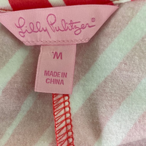 Lilly Pulitzer Tapango Pink & White Shimmy Shell Low Back Knit Sheath Dress - M - Picture 10 of 13